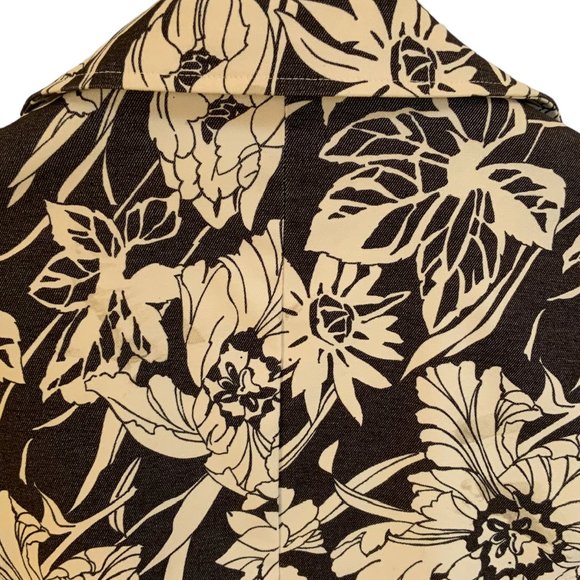 Arden B Brown, Cream Floral Jacket/Coat \ Size M - Picture 4 of 10